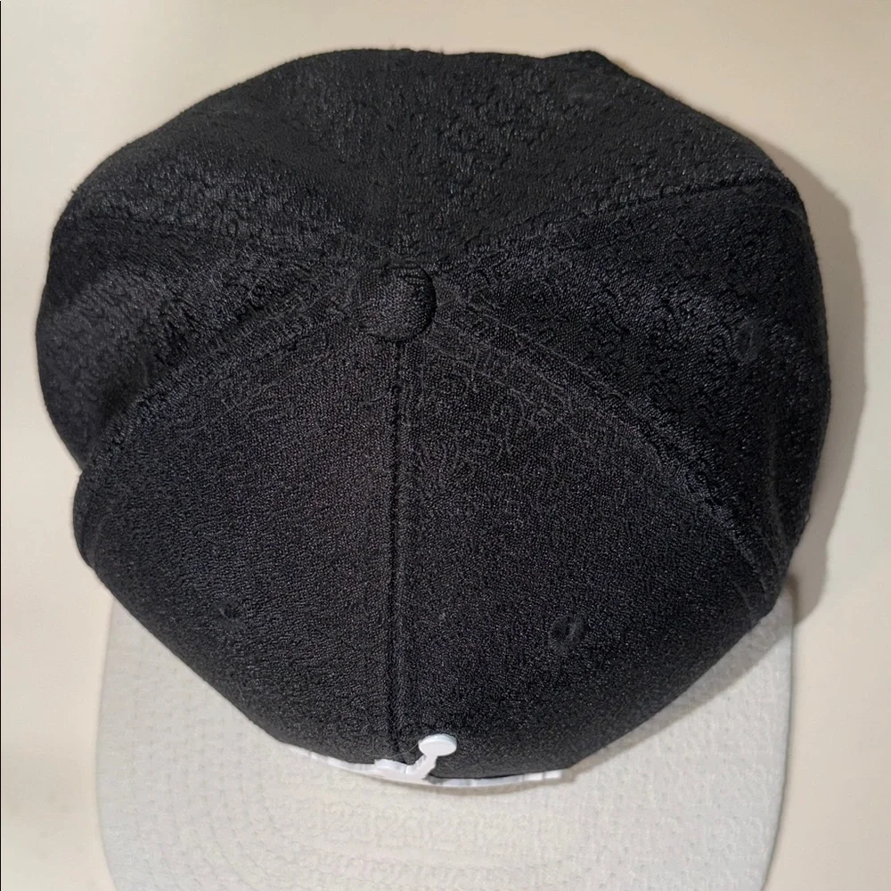 Jordan Big Boys All Over 23 Print Elite Snapback Hat Black White Jacquard Cap
